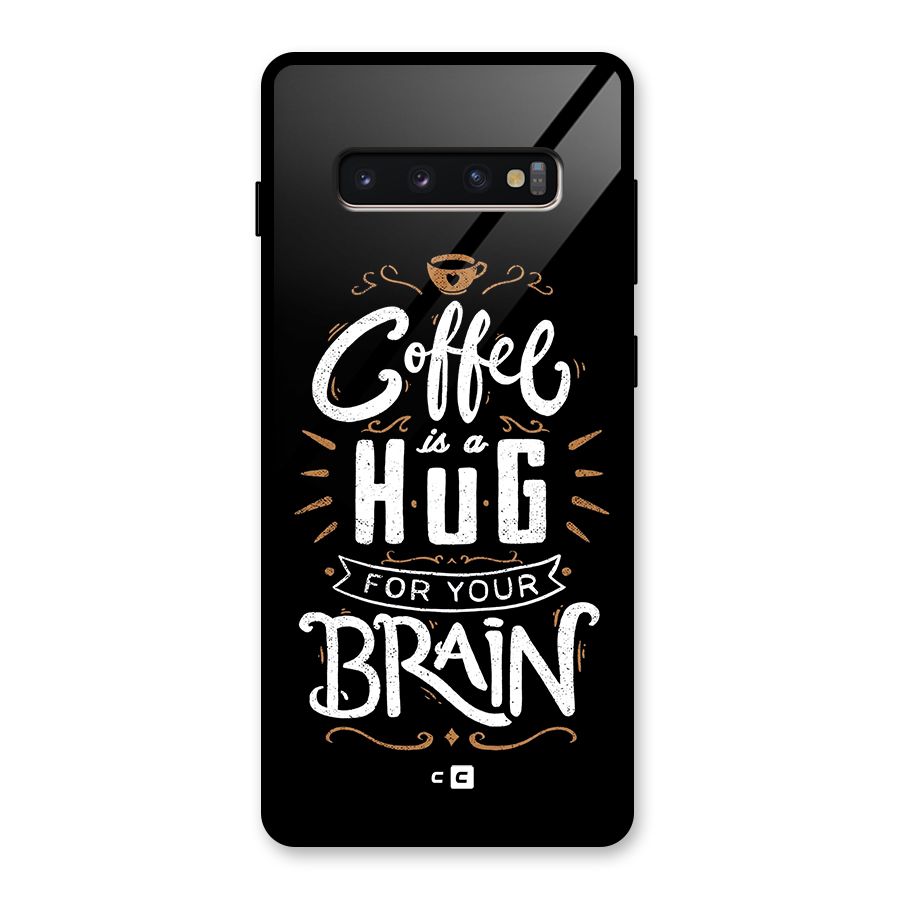 Coffee Brain Glass Back Case for Galaxy S10 Plus