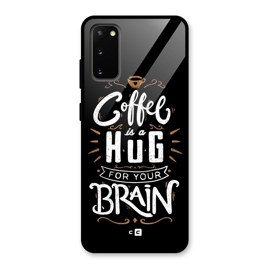 Coffee Brain Glass Back Case for Galaxy S20