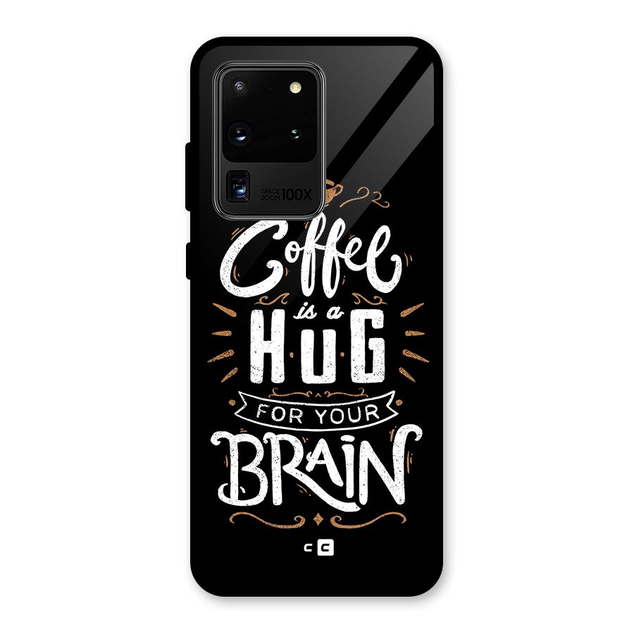 Coffee Brain Glass Back Case for Galaxy S20 Ultra