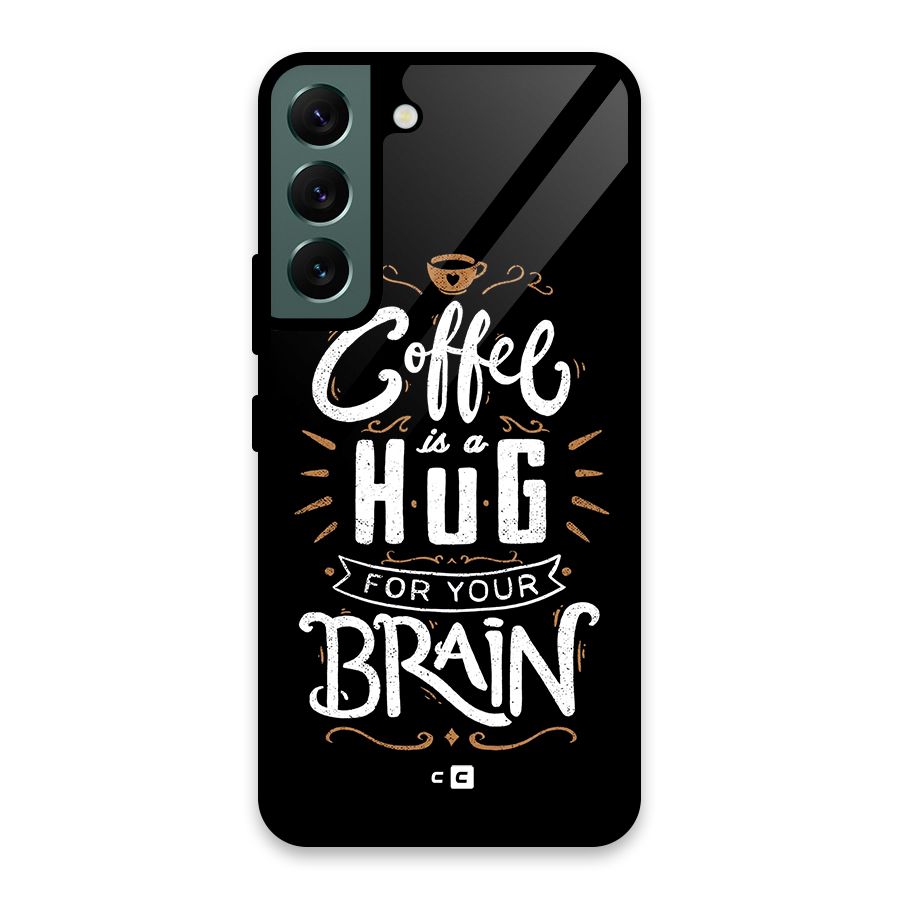 Coffee Brain Glass Back Case for Galaxy S22 5G