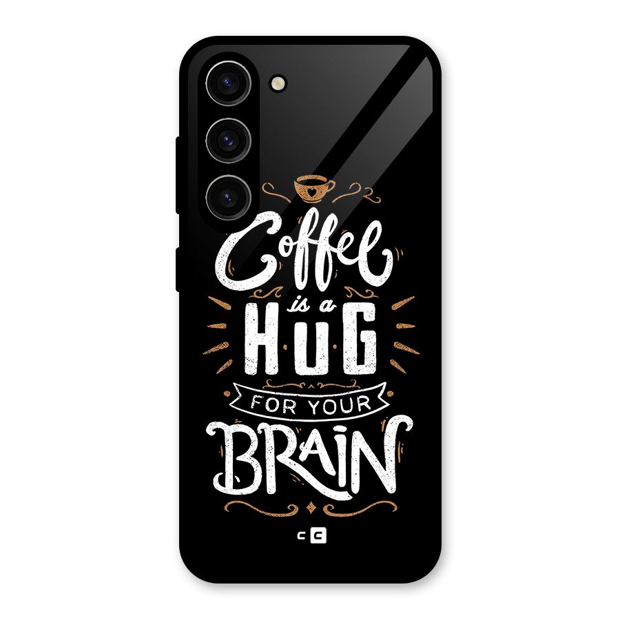 Coffee Brain Glass Back Case for Galaxy S23