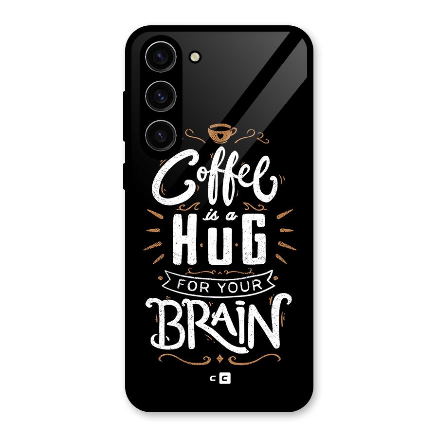 Coffee Brain Glass Back Case for Galaxy S23 Plus