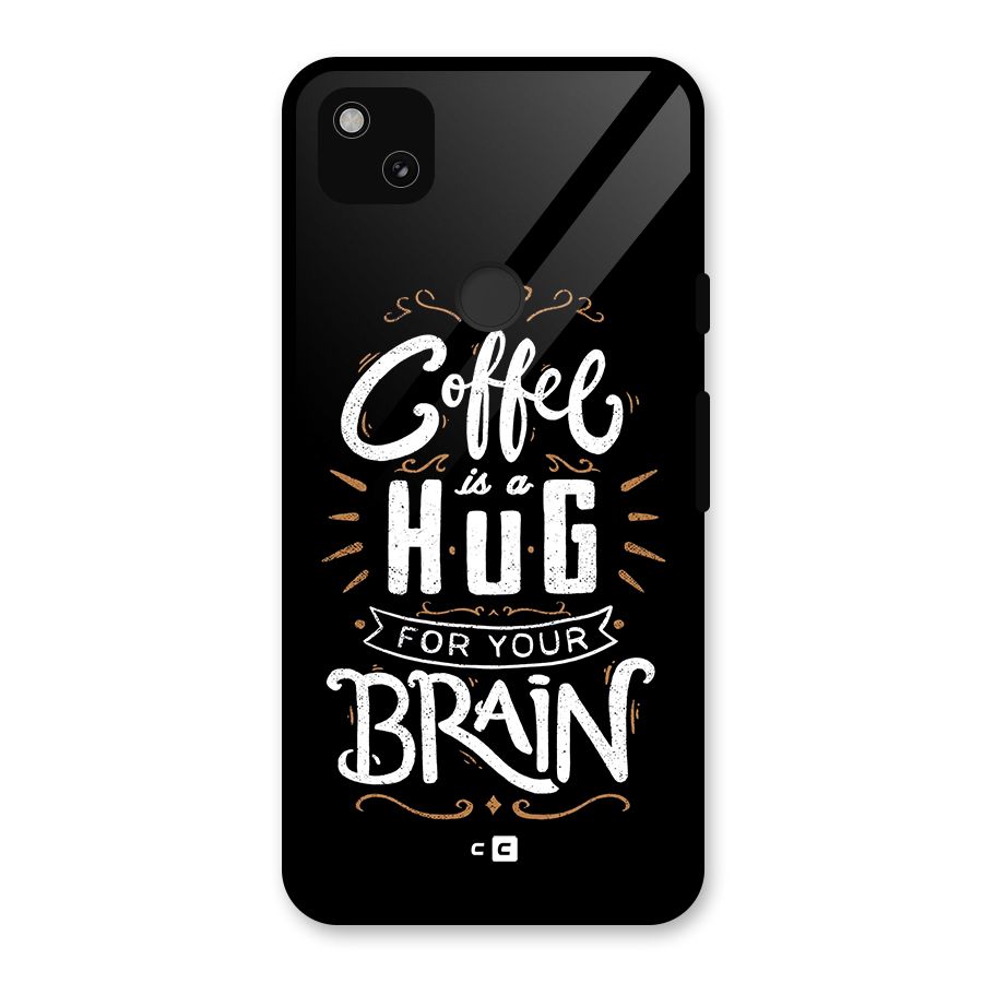 Coffee Brain Glass Back Case for Google Pixel 4a