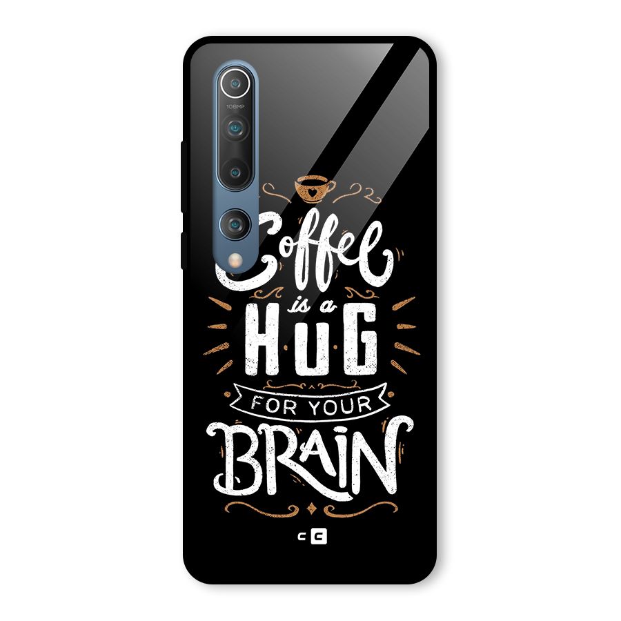 Coffee Brain Glass Back Case for Mi 10