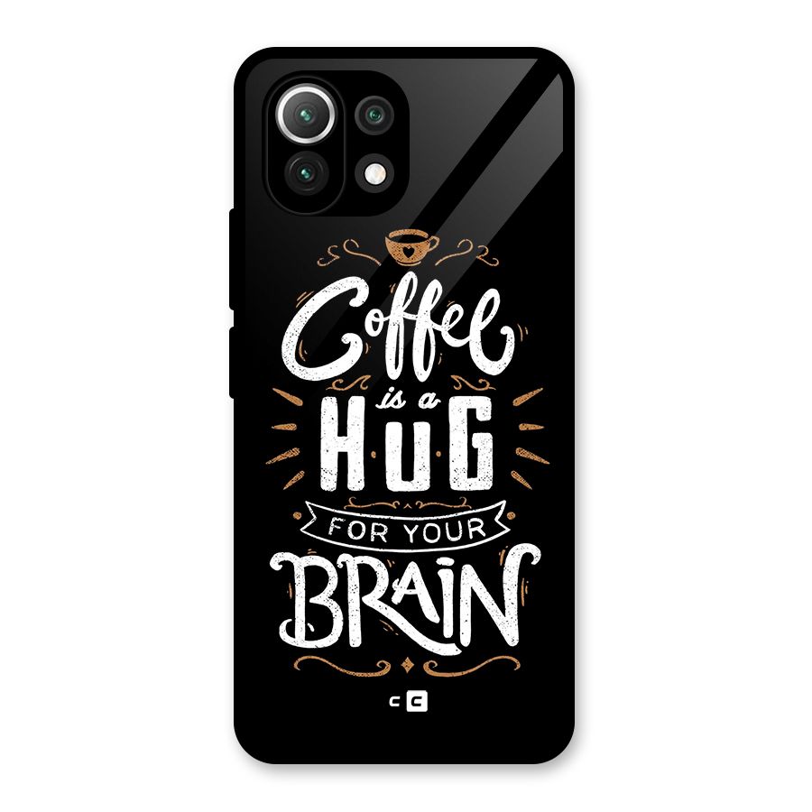 Coffee Brain Glass Back Case for Mi 11 Lite NE 5G