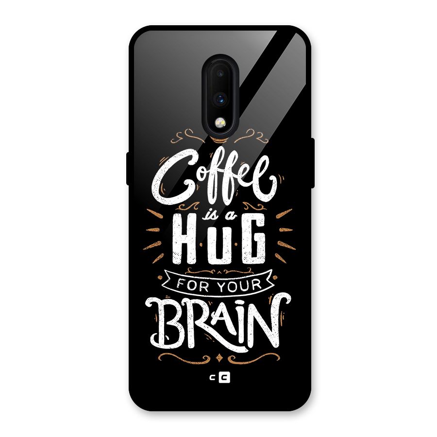 Coffee Brain Glass Back Case for OnePlus 7