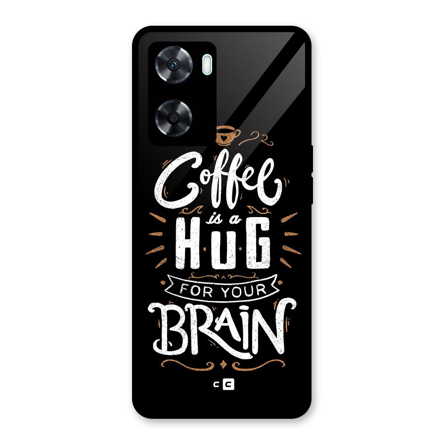 Coffee Brain Glass Back Case for Oppo A77