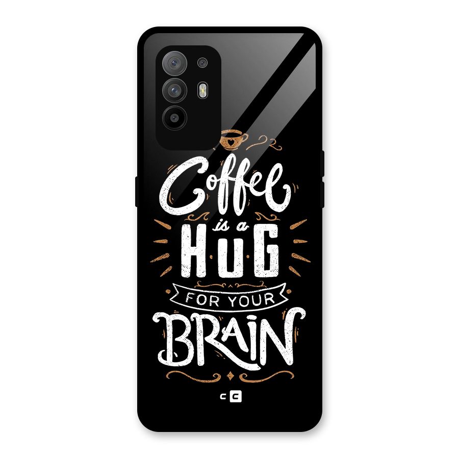 Coffee Brain Glass Back Case for Oppo F19 Pro Plus 5G