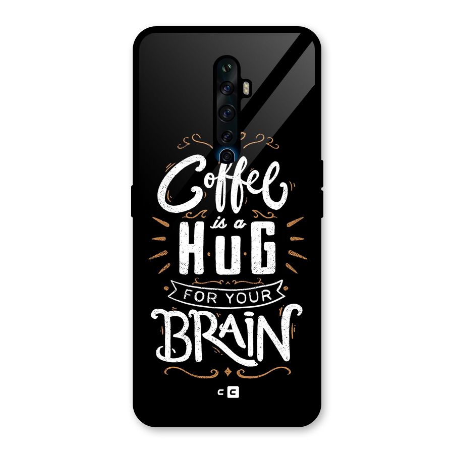 Coffee Brain Glass Back Case for Oppo Reno2 F