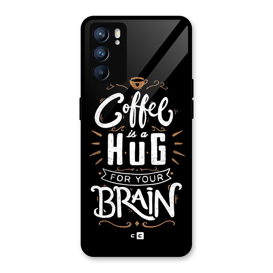 Coffee Brain Glass Back Case for Oppo Reno6 5G