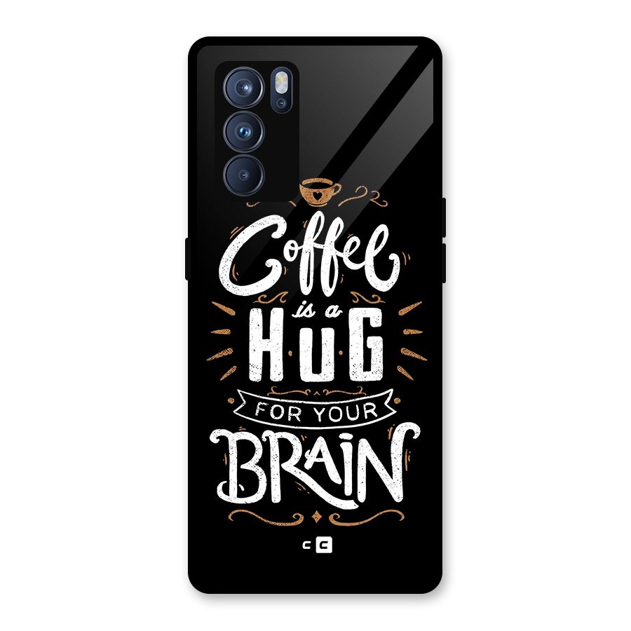 Coffee Brain Glass Back Case for Oppo Reno6 Pro 5G