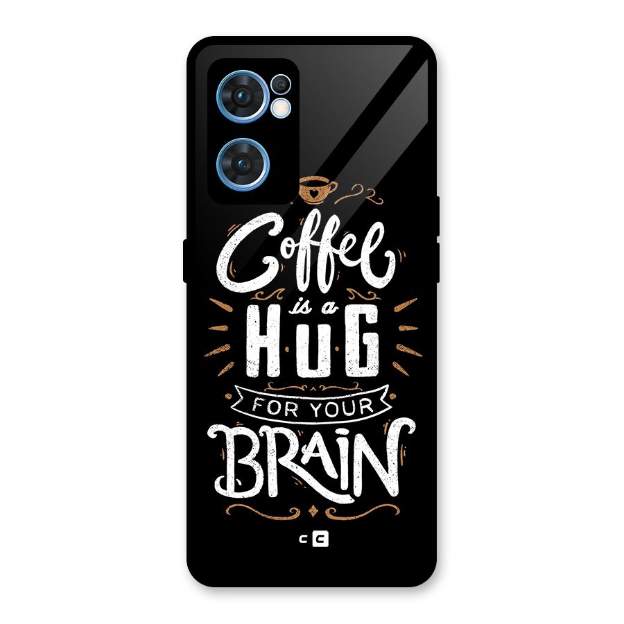 Coffee Brain Glass Back Case for Oppo Reno7 5G