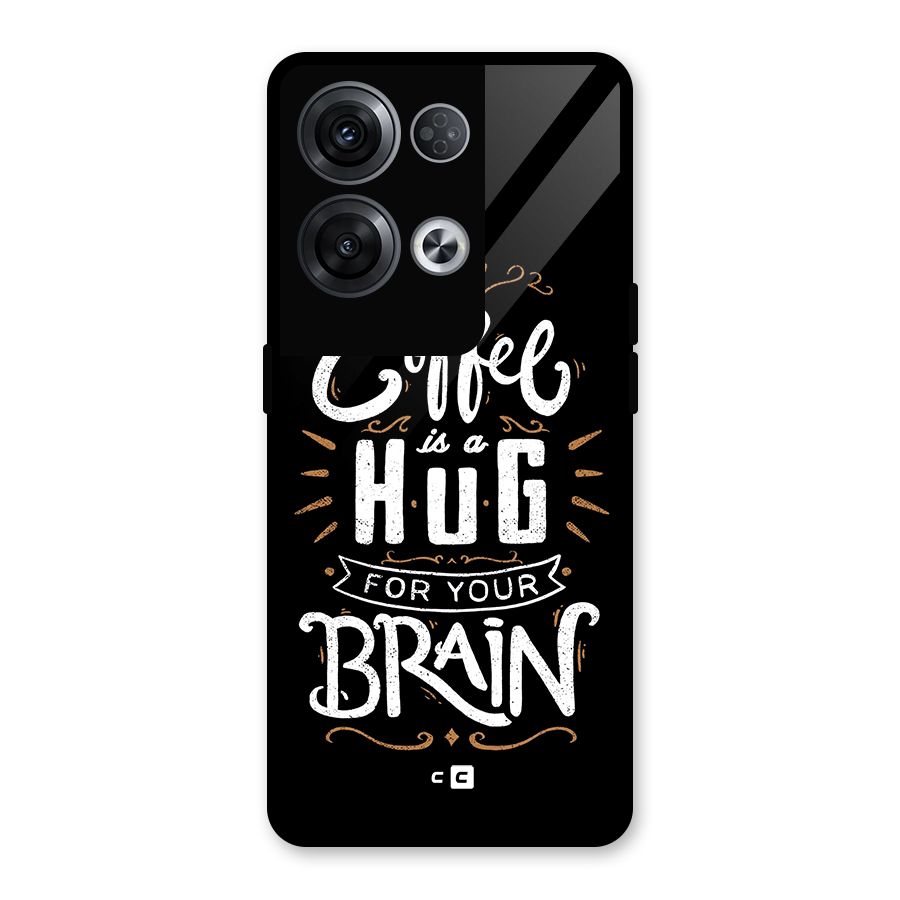 Coffee Brain Glass Back Case for Oppo Reno8 Pro 5G