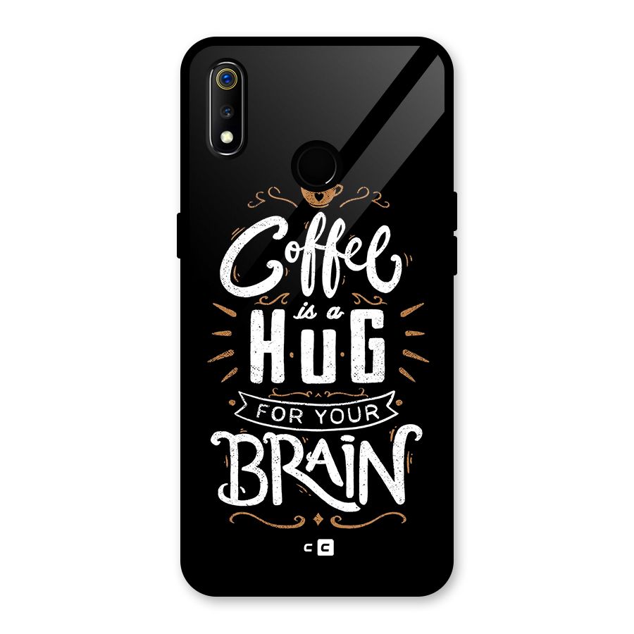 Coffee Brain Glass Back Case for Realme 3i