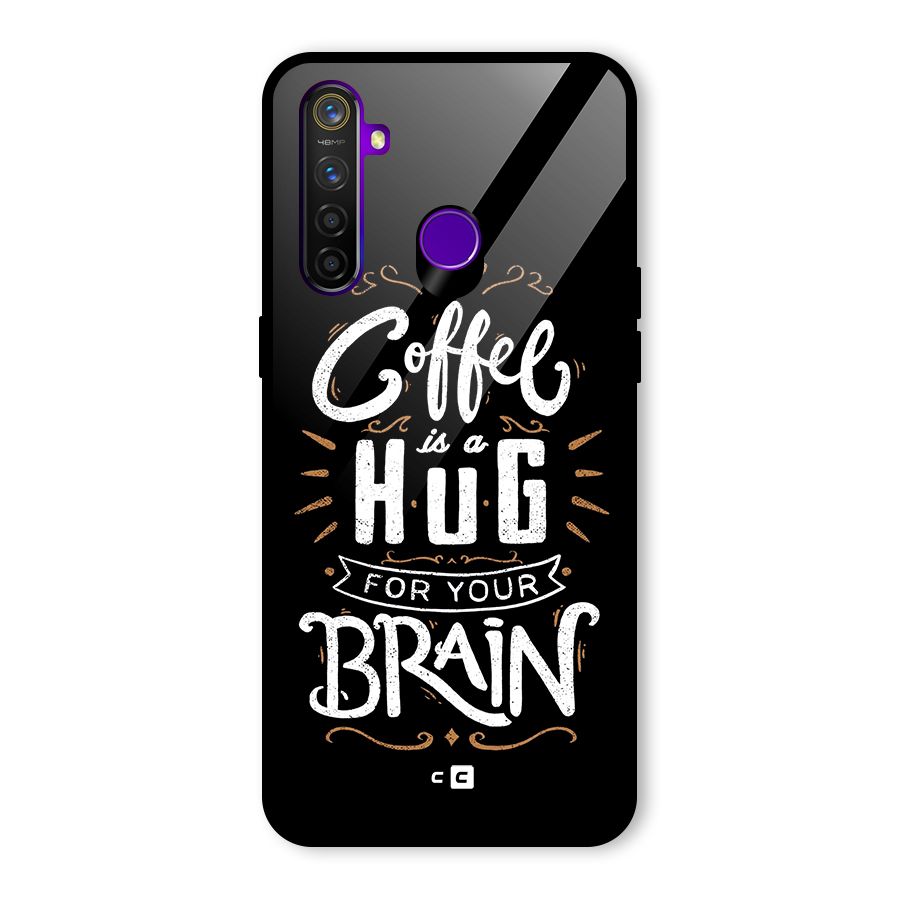 Coffee Brain Glass Back Case for Realme 5 Pro