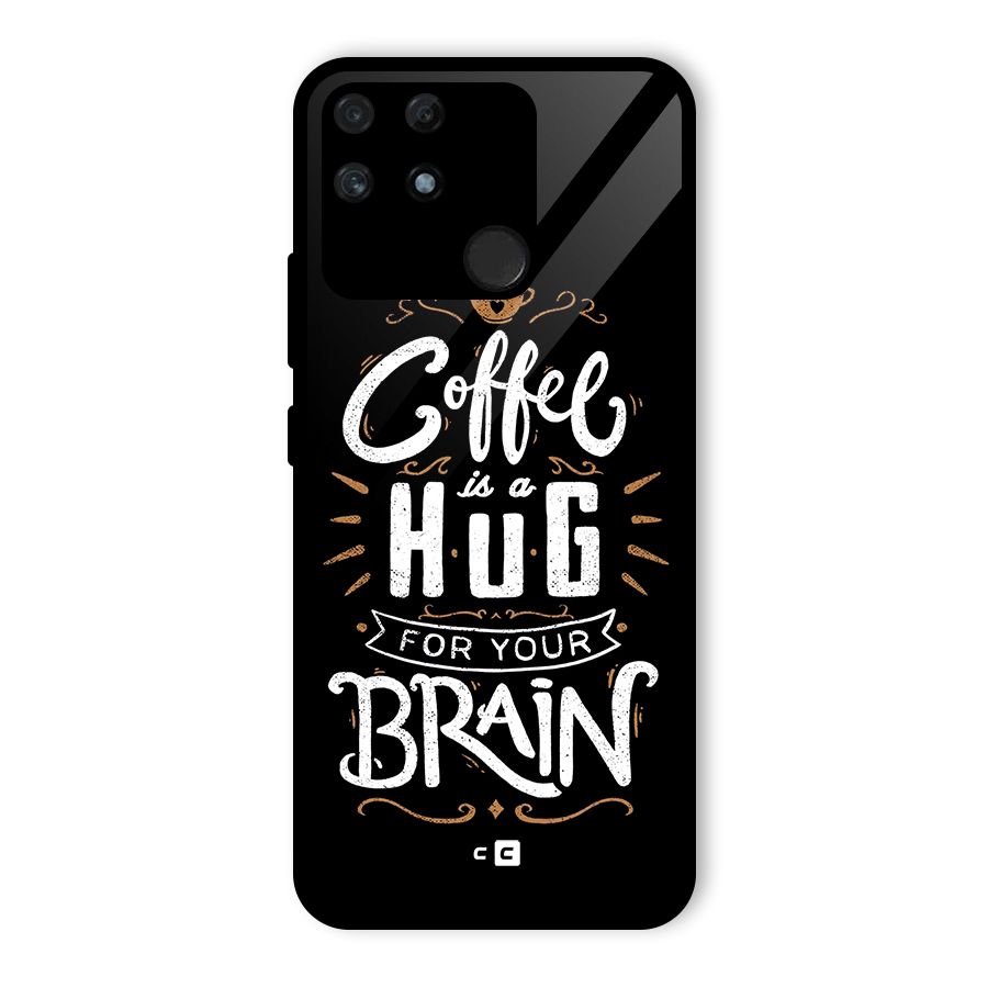 Coffee Brain Glass Back Case for Realme Narzo 50A