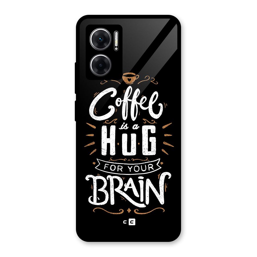 Coffee Brain Glass Back Case for Redmi 11 Prime 5G