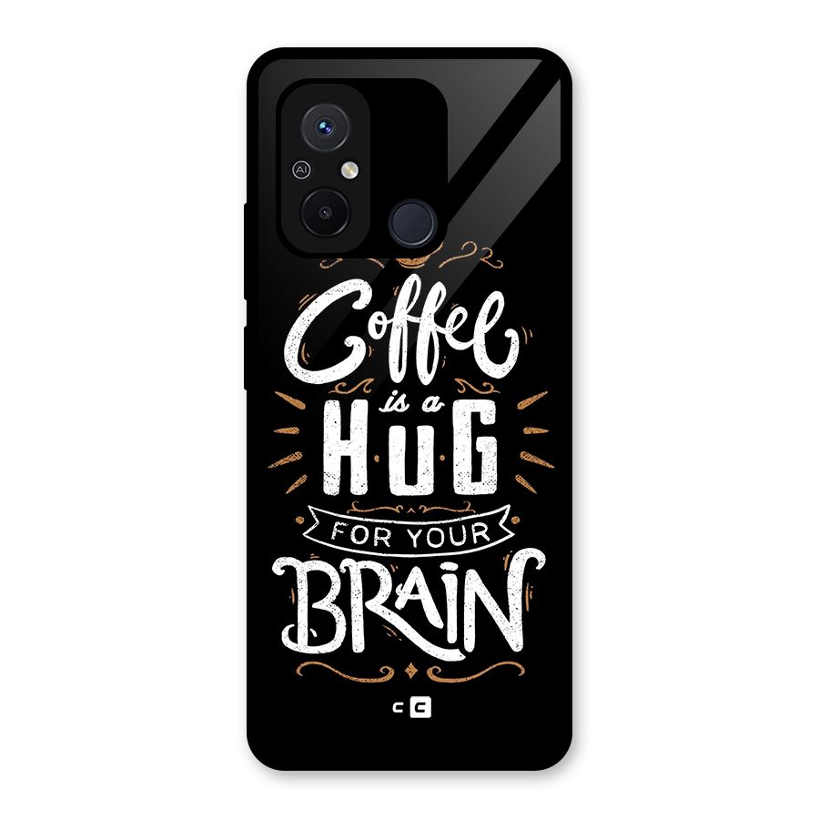 Coffee Brain Glass Back Case for Redmi 12C