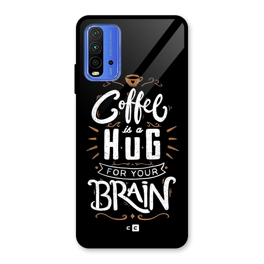 Coffee Brain Glass Back Case for Redmi 9 Power