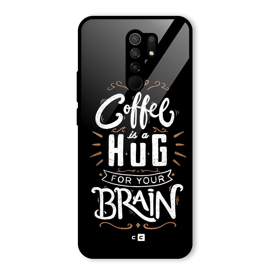 Coffee Brain Glass Back Case for Redmi 9 Prime