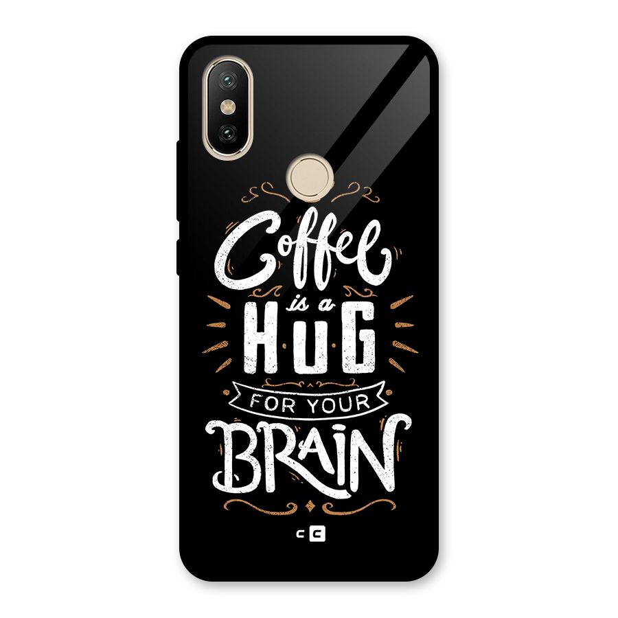 Coffee Brain Glass Back Case for Redmi A2
