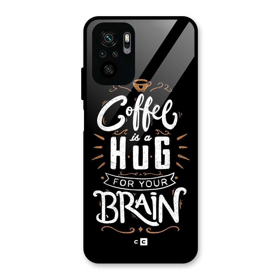 Coffee Brain Glass Back Case for Redmi Note 10S