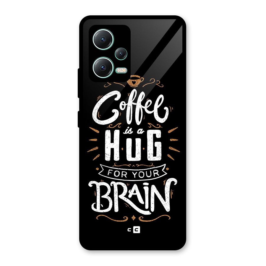 Coffee Brain Glass Back Case for Redmi Note 12 5G