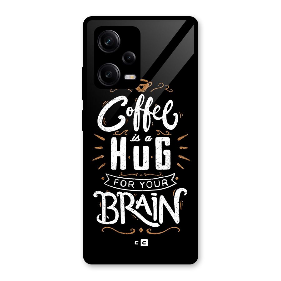 Coffee Brain Glass Back Case for Redmi Note 12 Pro