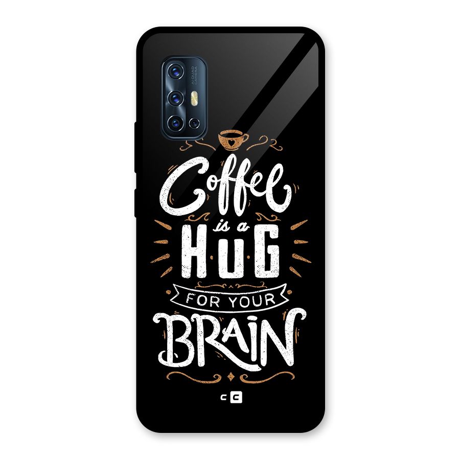 Coffee Brain Glass Back Case for Vivo V17