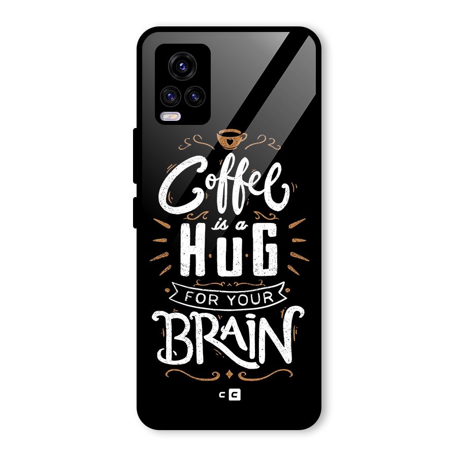 Coffee Brain Glass Back Case for Vivo V20 2021