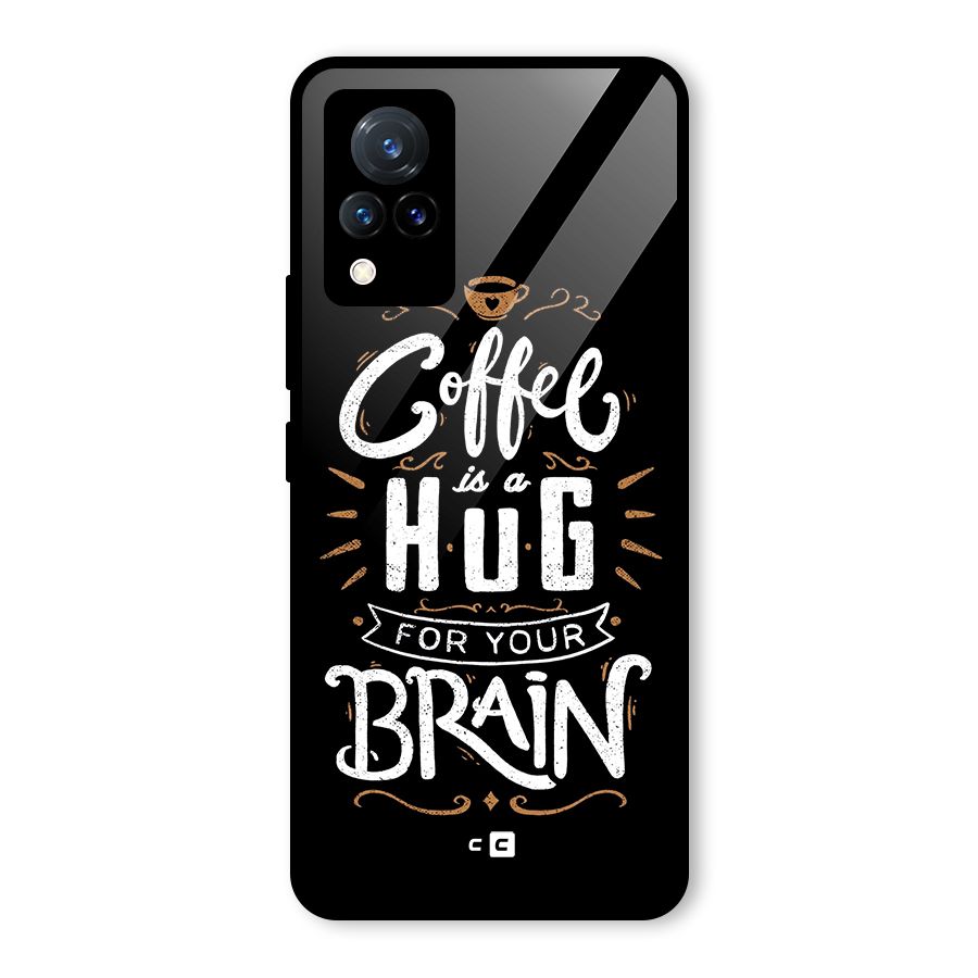 Coffee Brain Glass Back Case for Vivo V21 5G