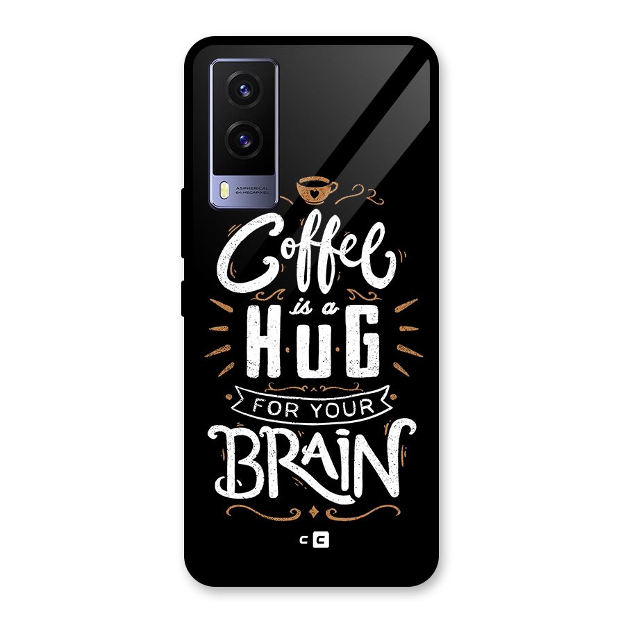 Coffee Brain Glass Back Case for Vivo V21e 5G