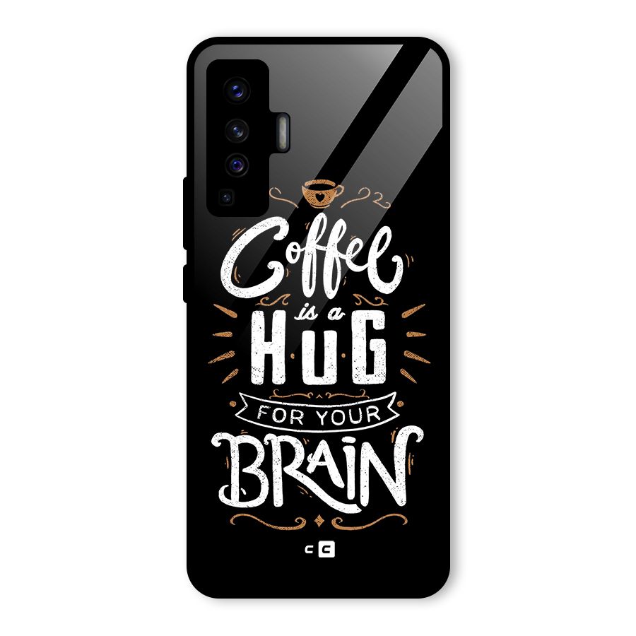 Coffee Brain Glass Back Case for Vivo X50