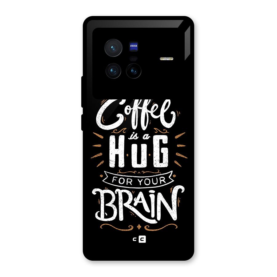Coffee Brain Glass Back Case for Vivo X80