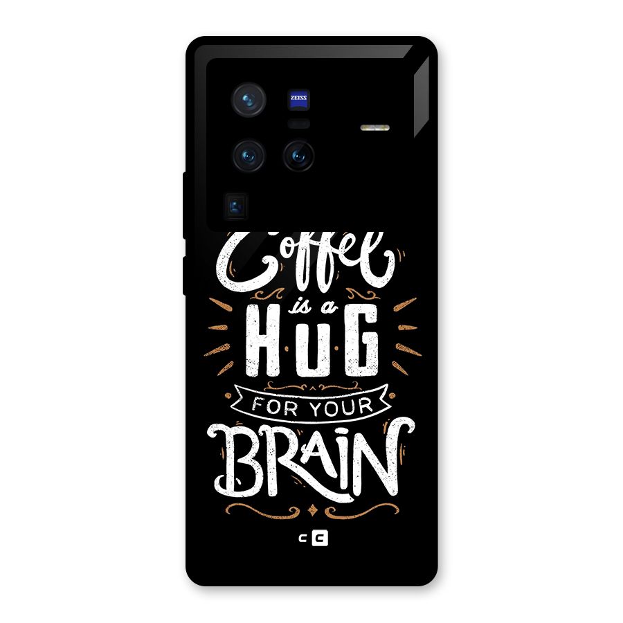 Coffee Brain Glass Back Case for Vivo X80 Pro