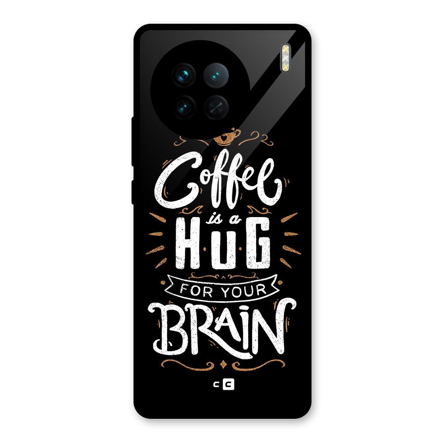 Coffee Brain Glass Back Case for Vivo X90