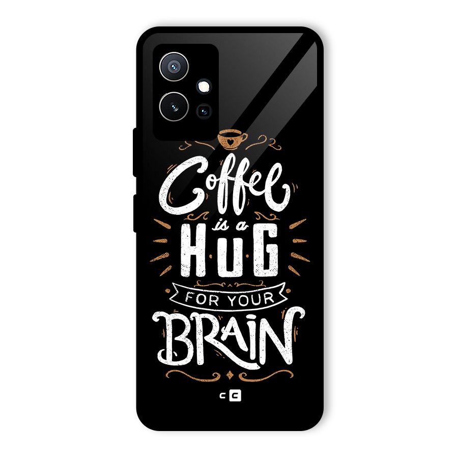 Coffee Brain Glass Back Case for Vivo Y75 5G