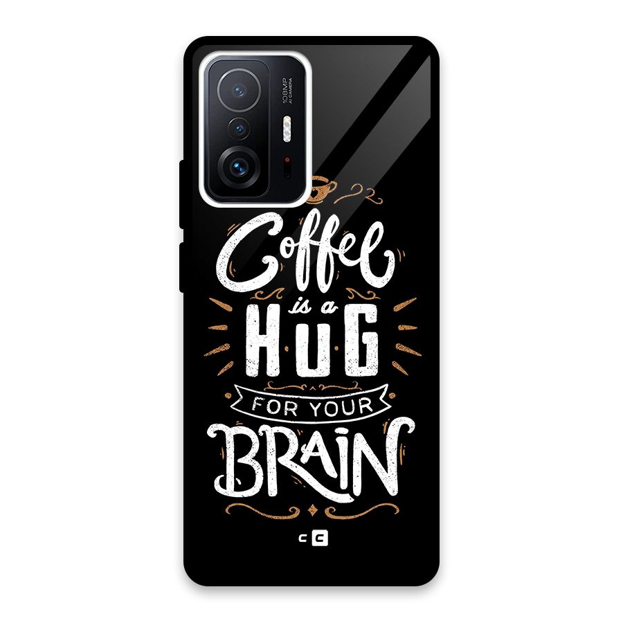 Coffee Brain Glass Back Case for Xiaomi 11T Pro