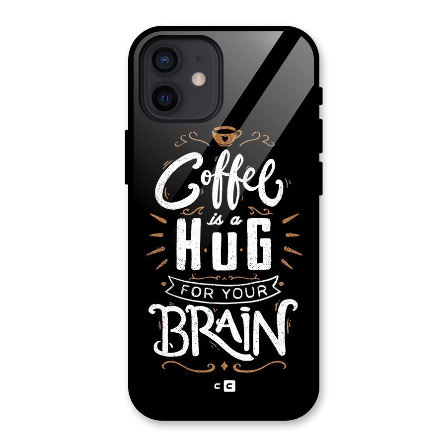 Coffee Brain Glass Back Case for iPhone 12