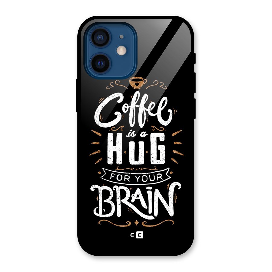 Coffee Brain Glass Back Case for iPhone 12 Mini