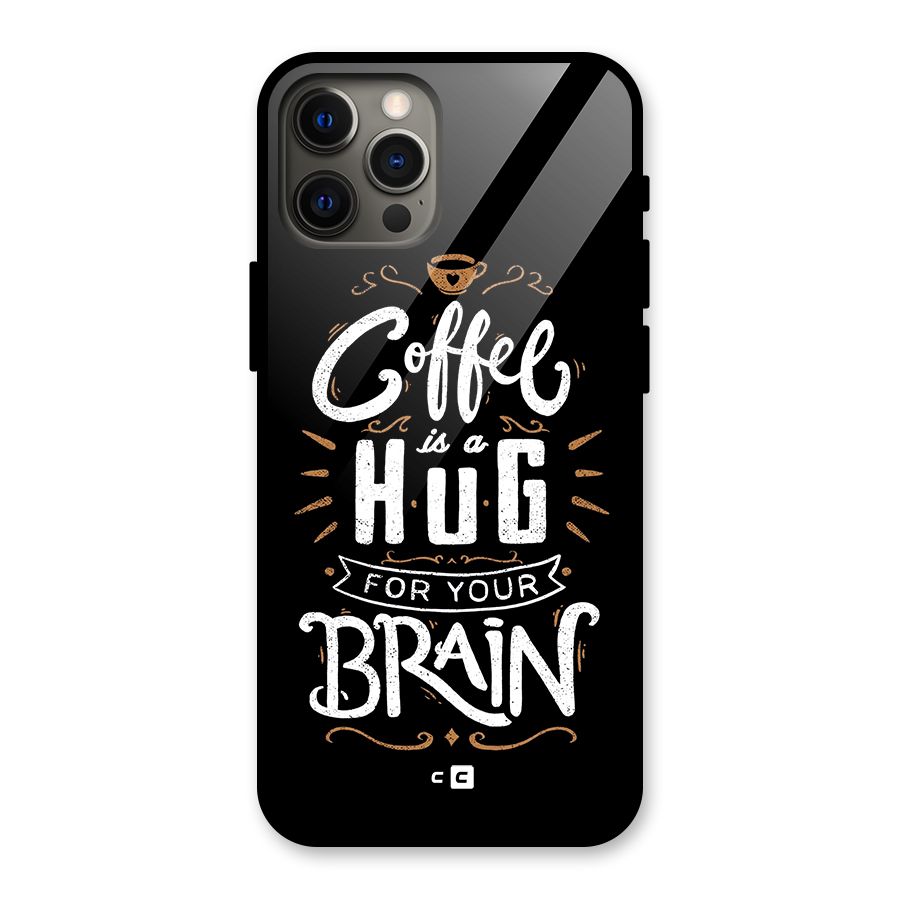 Coffee Brain Glass Back Case for iPhone 12 Pro Max