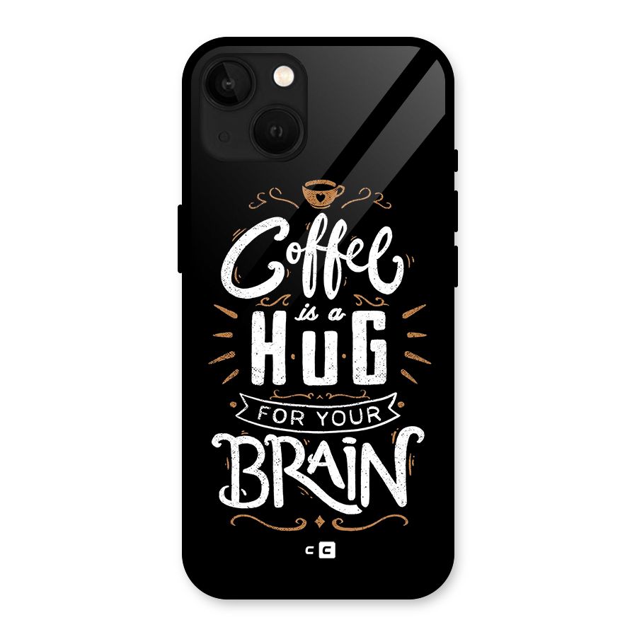 Coffee Brain Glass Back Case for iPhone 13