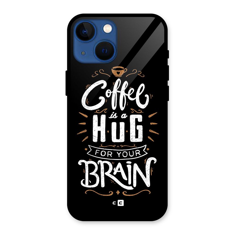 Coffee Brain Glass Back Case for iPhone 13 Mini