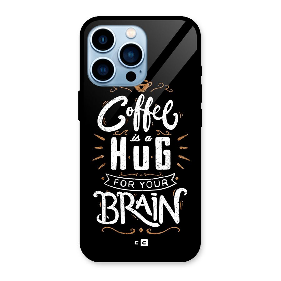 Coffee Brain Glass Back Case for iPhone 13 Pro