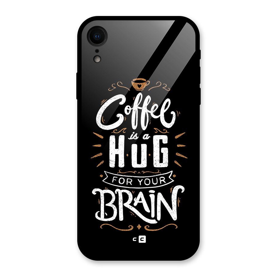 Coffee Brain Glass Back Case for iPhone XR
