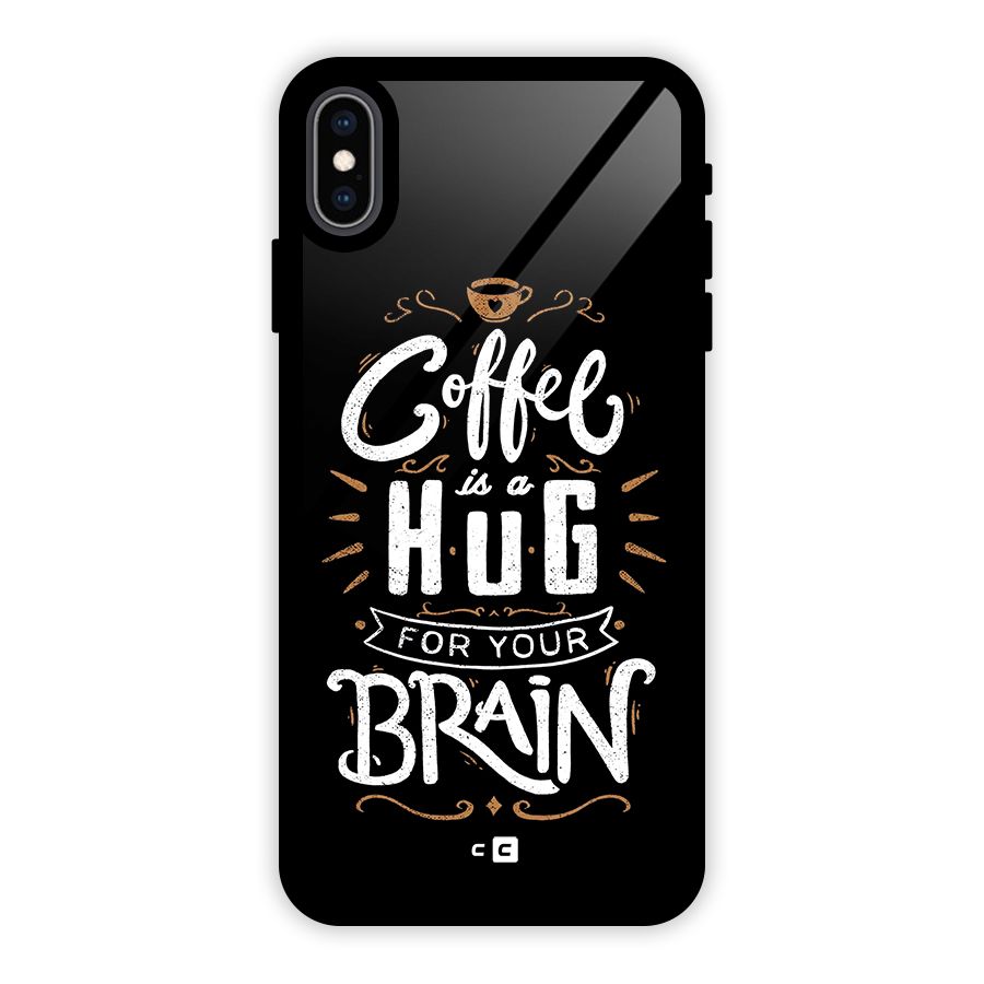 Coffee Brain Glass Back Case for iPhone XS Max