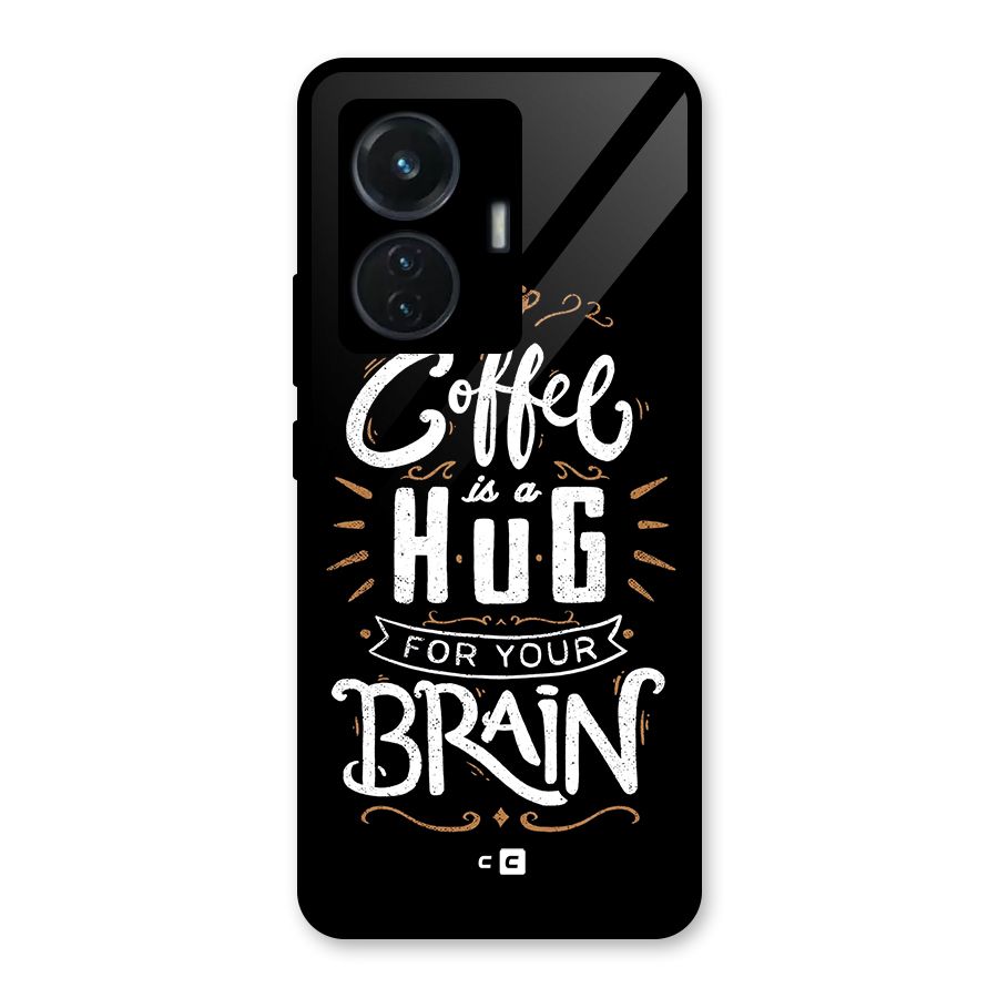 Coffee Brain Glass Back Case for iQOO Z6 44W