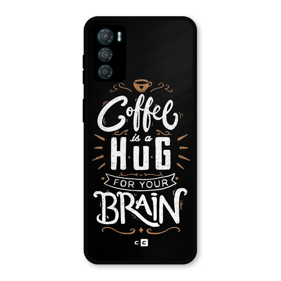 Coffee Brain Metal Back Case for Moto G42