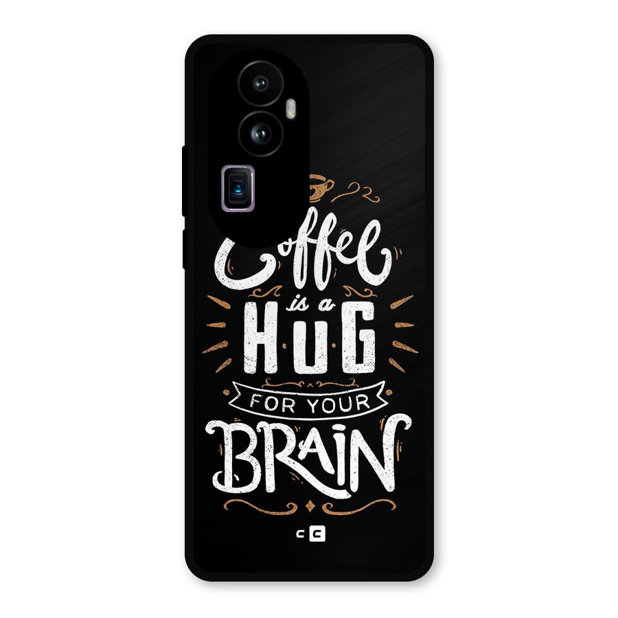 Coffee Brain Metal Back Case for Oppo Reno10 Pro Plus