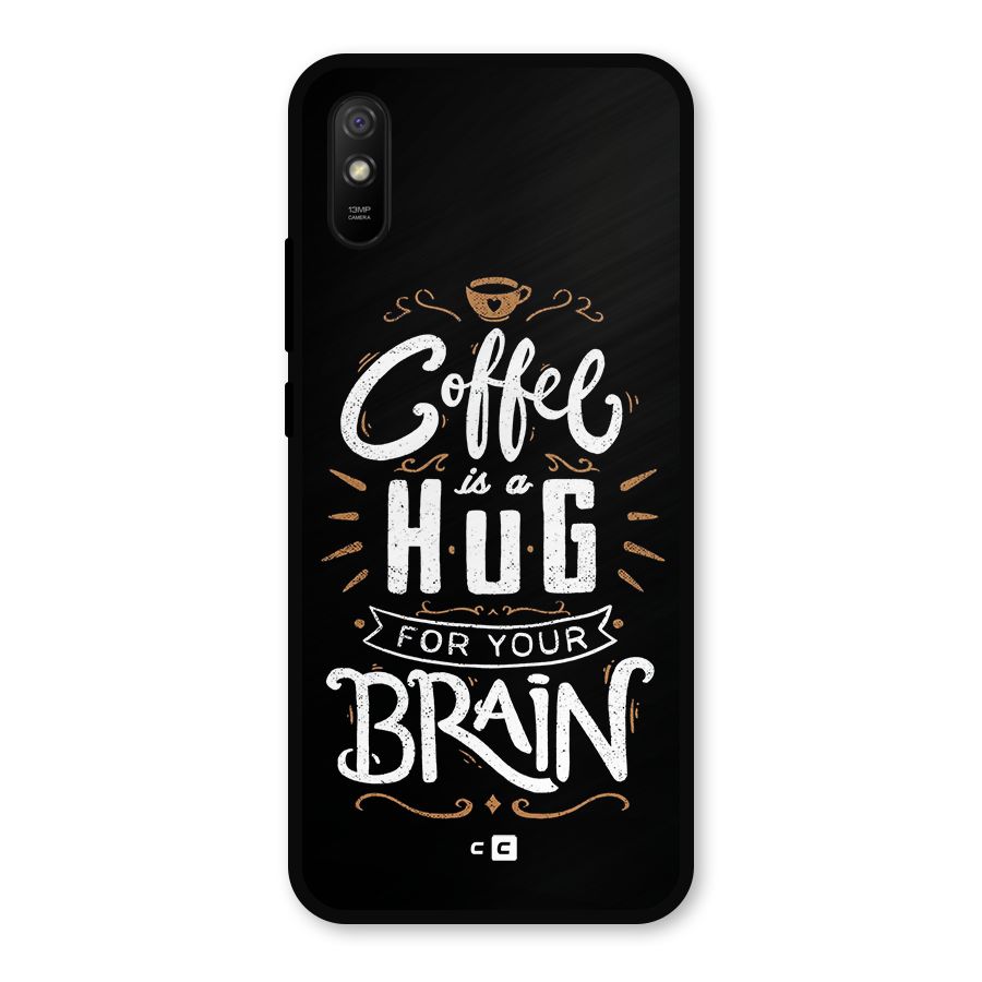 Coffee Brain Metal Back Case for Redmi 9a